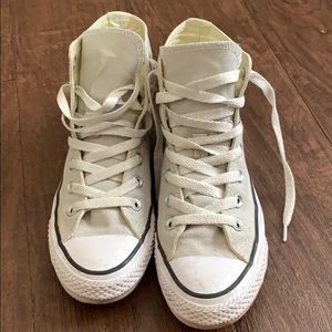 light grey high top converse